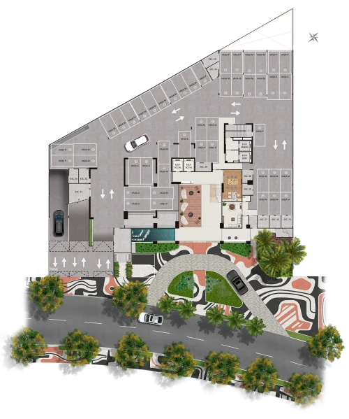 Planta  Térreo do Kingdom Park Residence