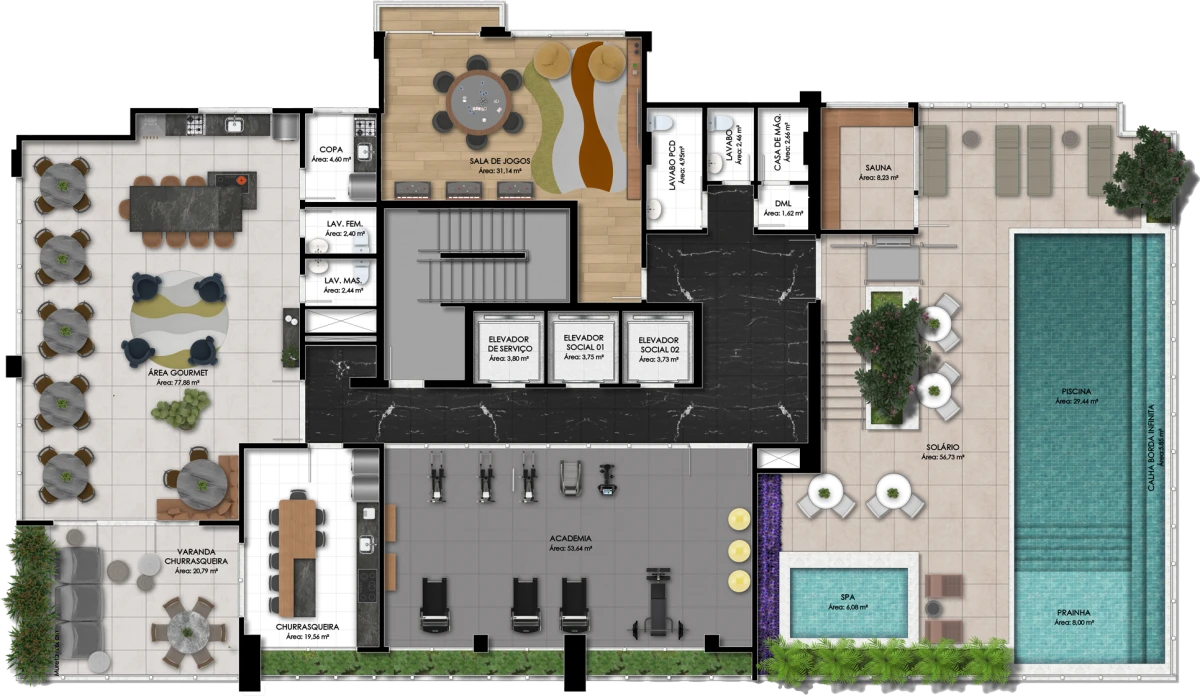 Rooftop 140 Wellness Marista em Goiânia