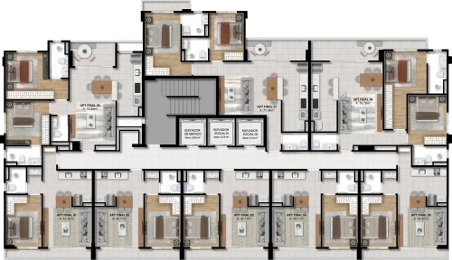 Implantação apartamentos 140 Wellness Marista em Goiânia